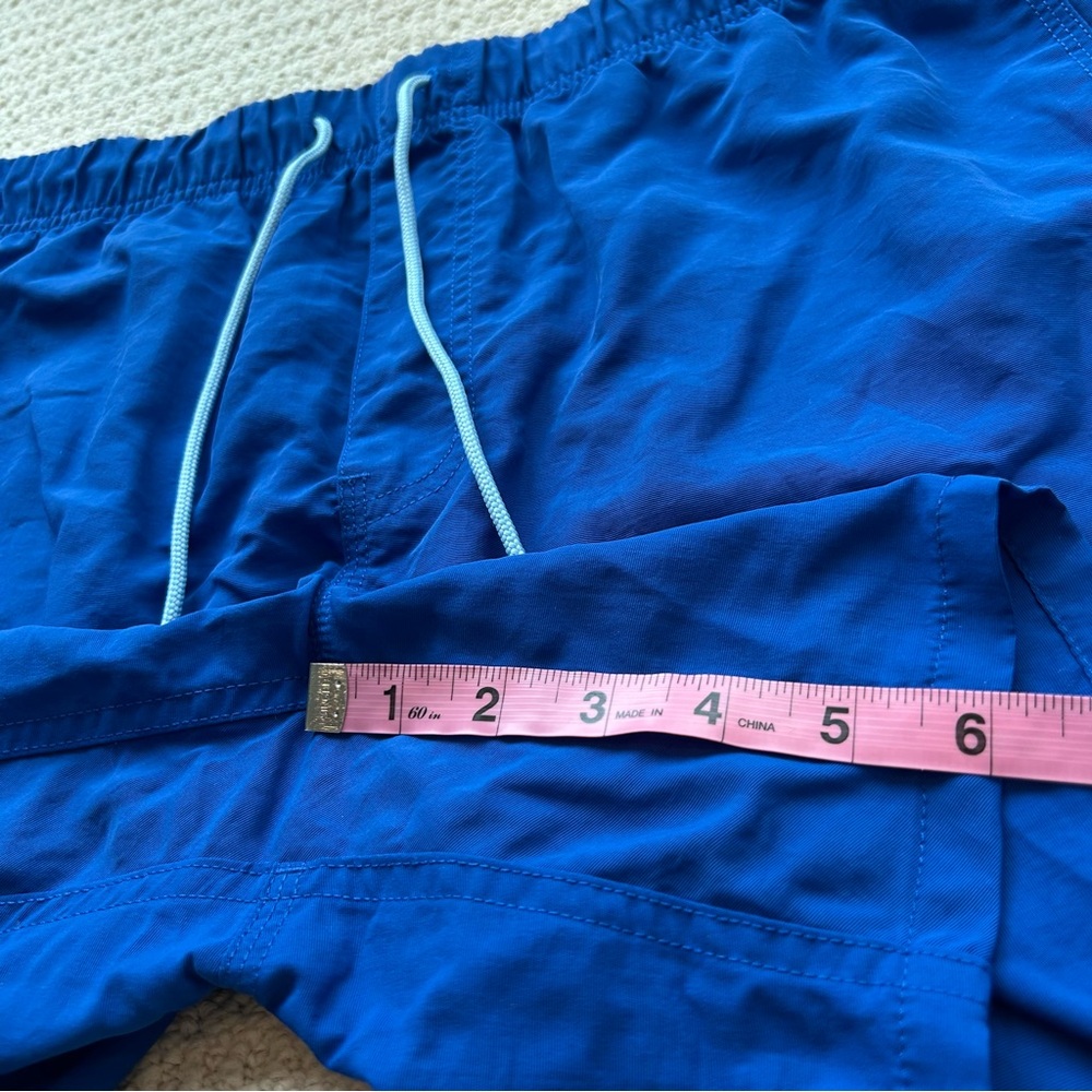 Duluth Trading Co Royal Blue Athletic Men's Shorts with Light Blue Drawstring - Picture 5 of 6